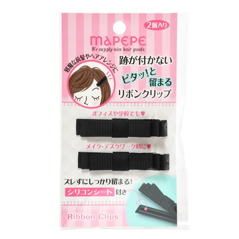 Mapepe No-Crease Stick-on Hair Ribbon Clip 2pcs