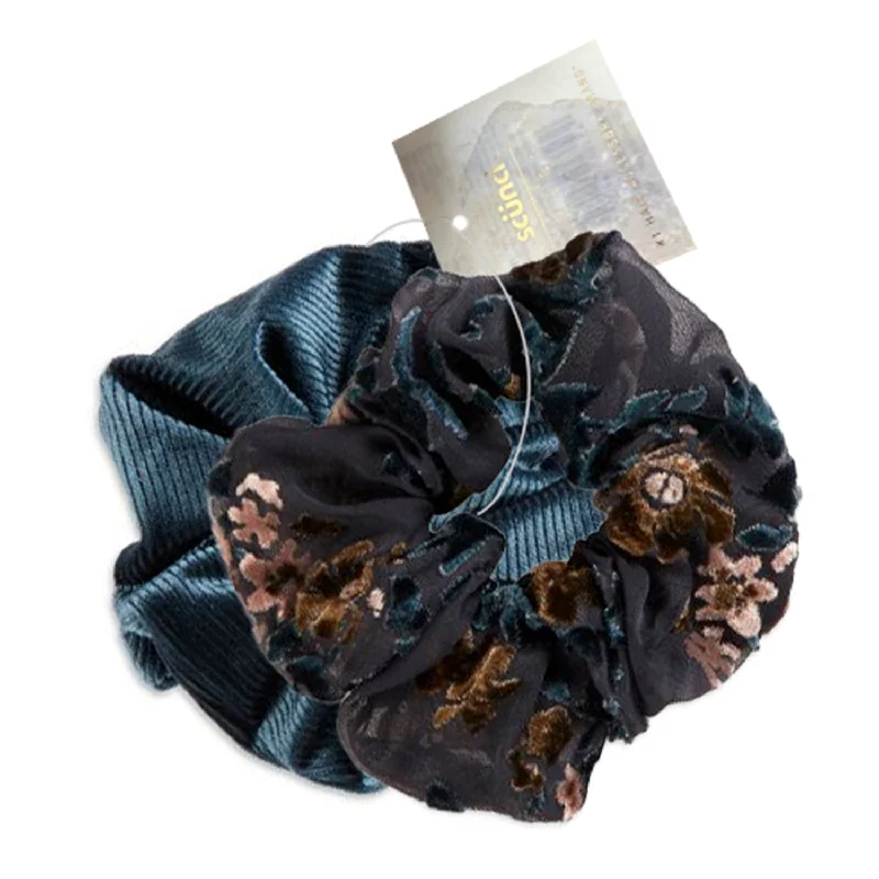 Scunci Burnout Blue Scrunchies 2pcs