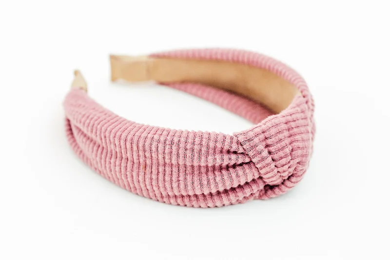 Mauve Waffle Knit Headband