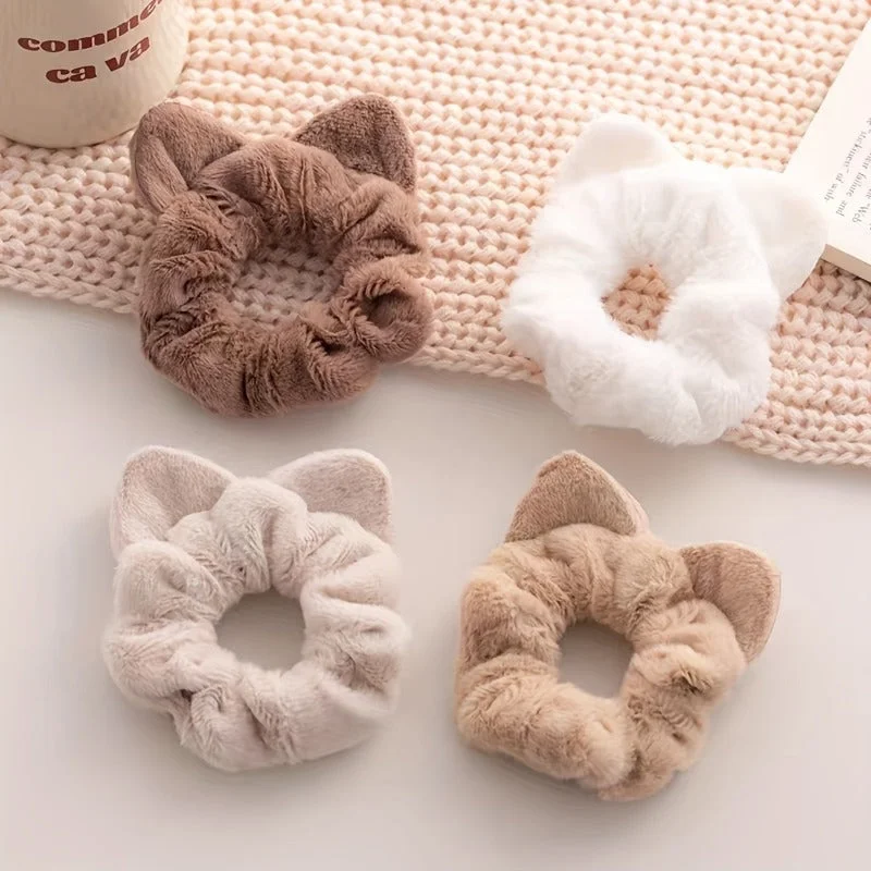 Wholesale Autumn/Winter Plush Velvet Simple and Versatile Elastic Hair Scrunchies