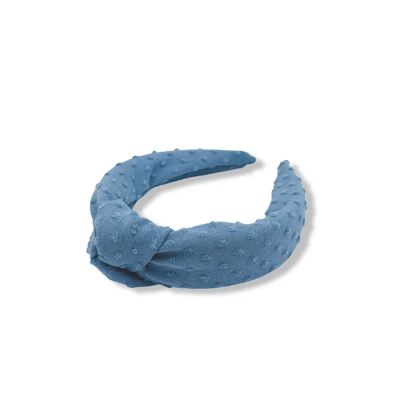 Baby Blue Dotted Hard Headband