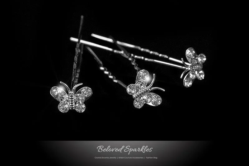 Trina Butterfly Hair Stick Pin | Rhinestone