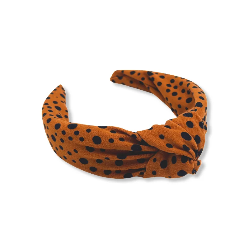 Brown Speckled Spots Hard Headband