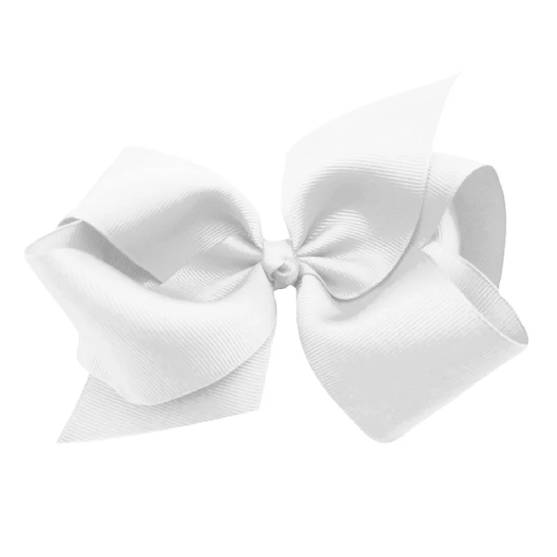 Scunci Jumbo Clip Hair Bow White