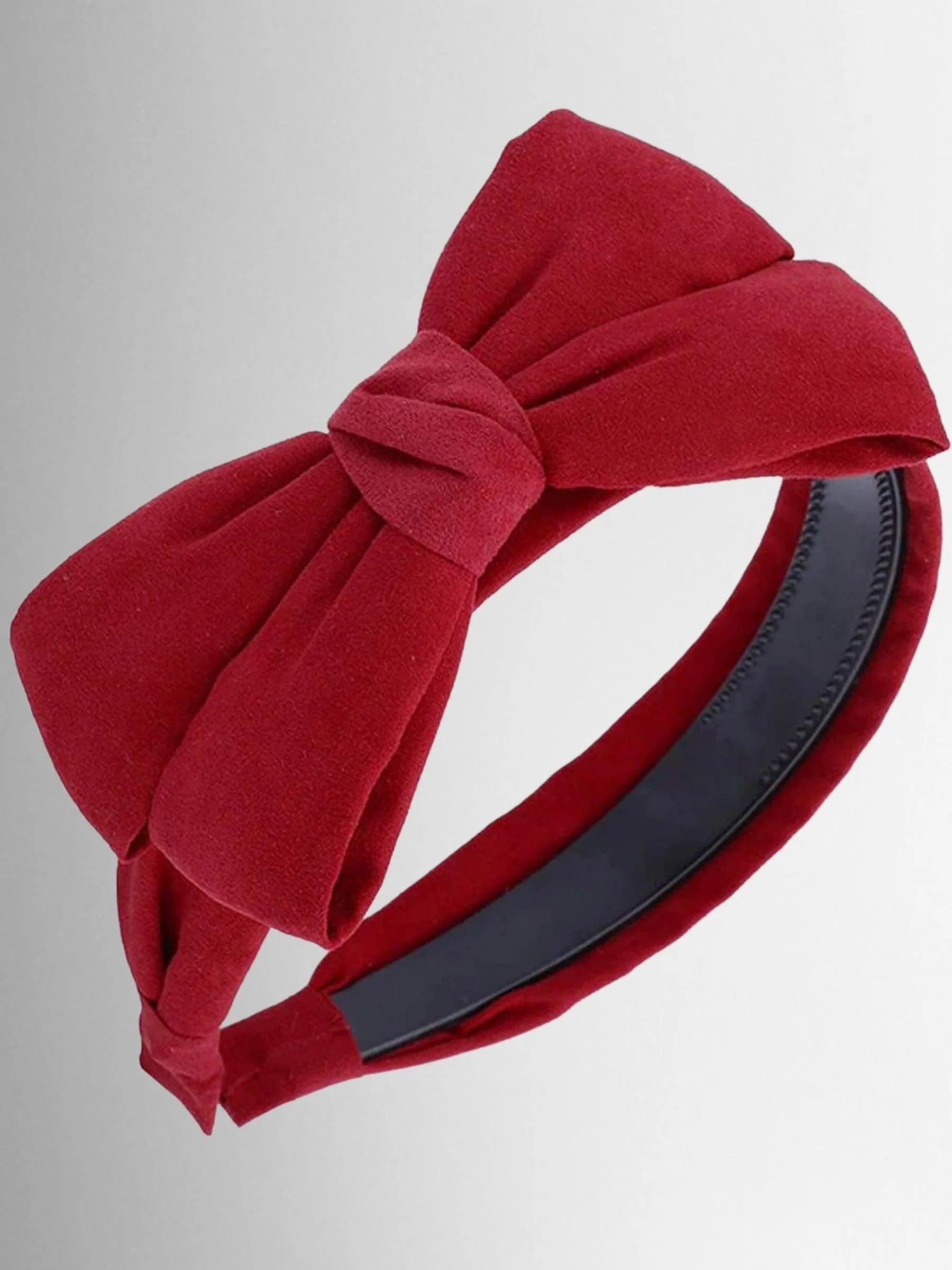 Look At Me Red Velvet Bow Headband