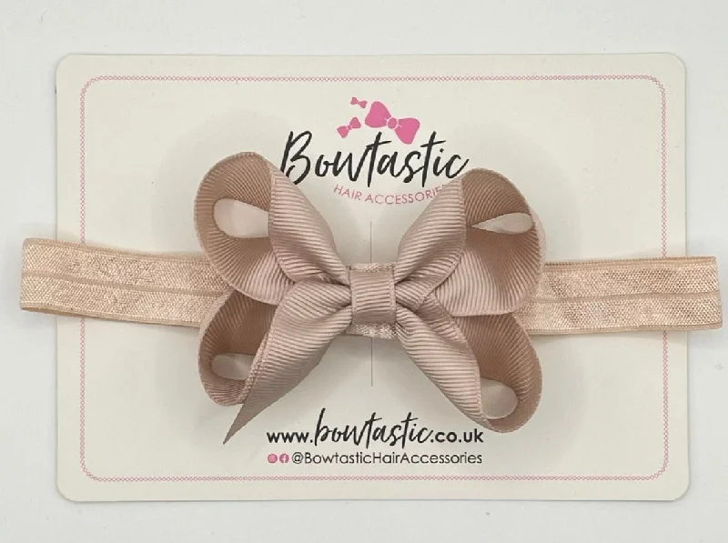 3.5 Inch Baby Headband - Vanilla