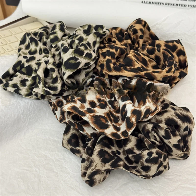 Wholesale Versatile Temperament Leopard Print Large Intestine Retro Elegant Hair Tie