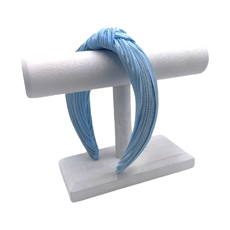 Baby Blue Satin Hard Headband