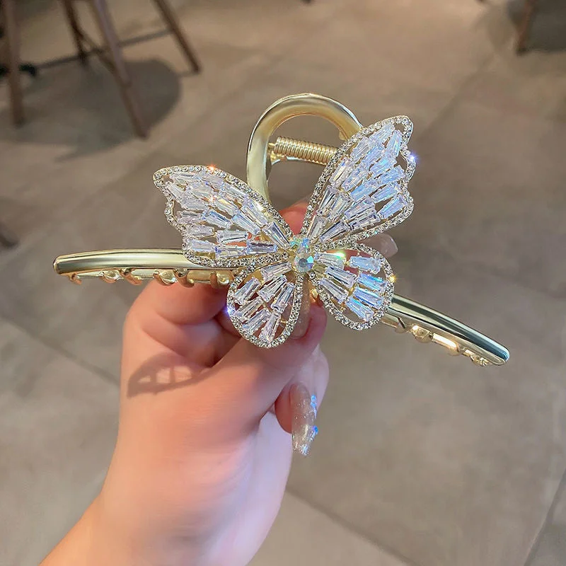 Full Diamond Butterfly Hair Clip