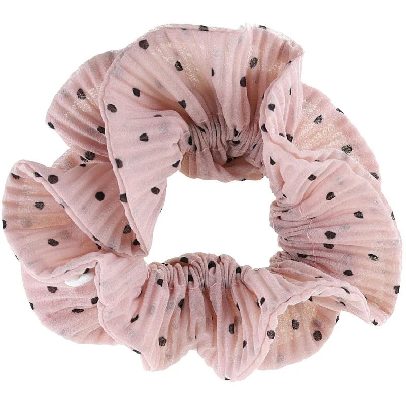 Bow's by Stær Kaisa Scrunchie - Pink/Black Polka Dots