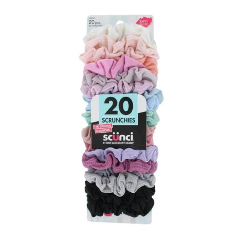 Scunci The Original Super Comfy Waffle Knit Scrunchie 20pcs