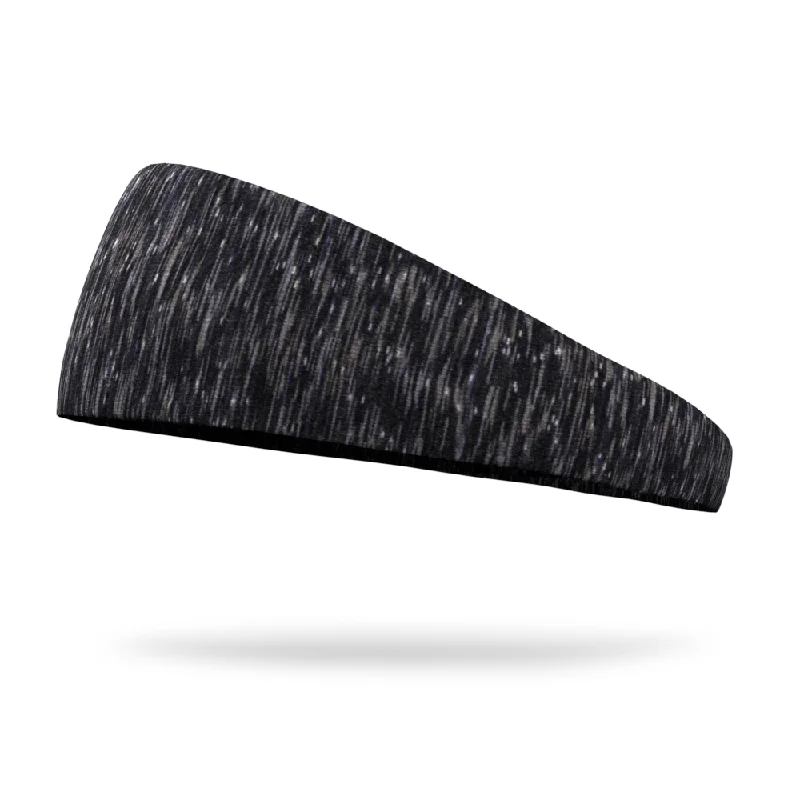 Fashion Black and Gray Static Organic Headband - 4" and 3" Tapered