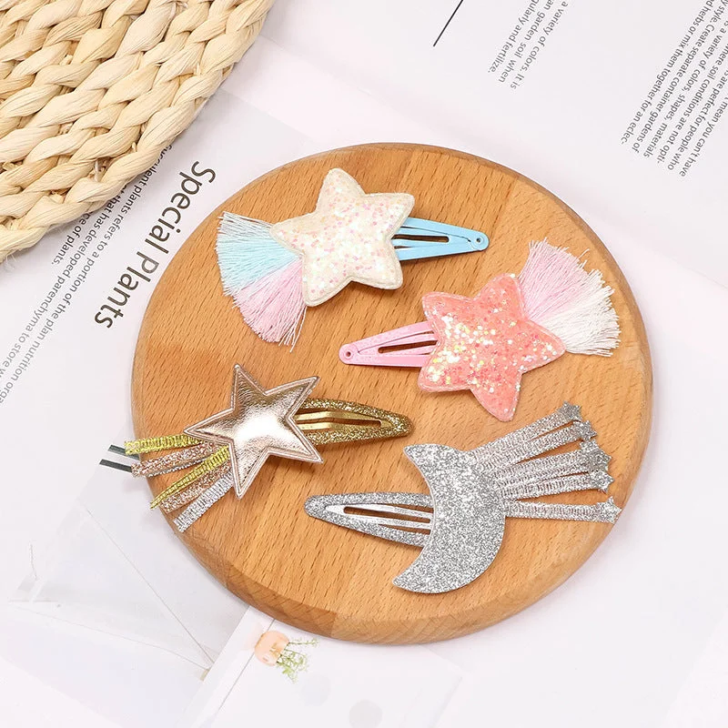 Wholesale Moon Cloth Hair Clips