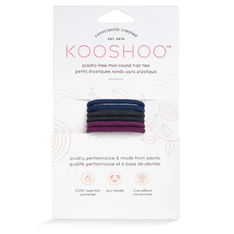 Plastic-Free Mini Round Hair Ties (6 pack)