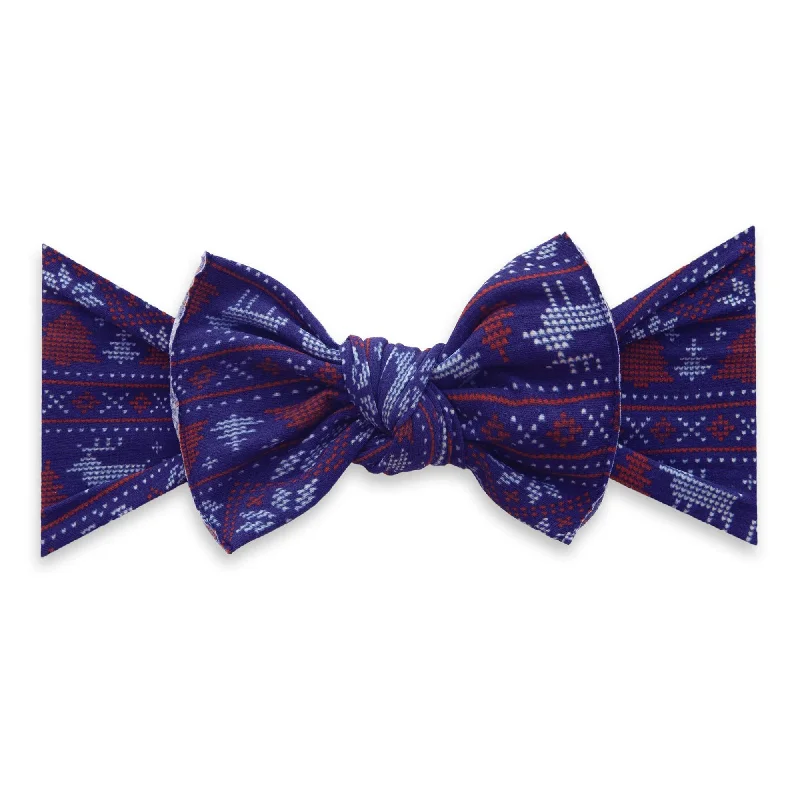 PRINTED KNOT: blue fairisle