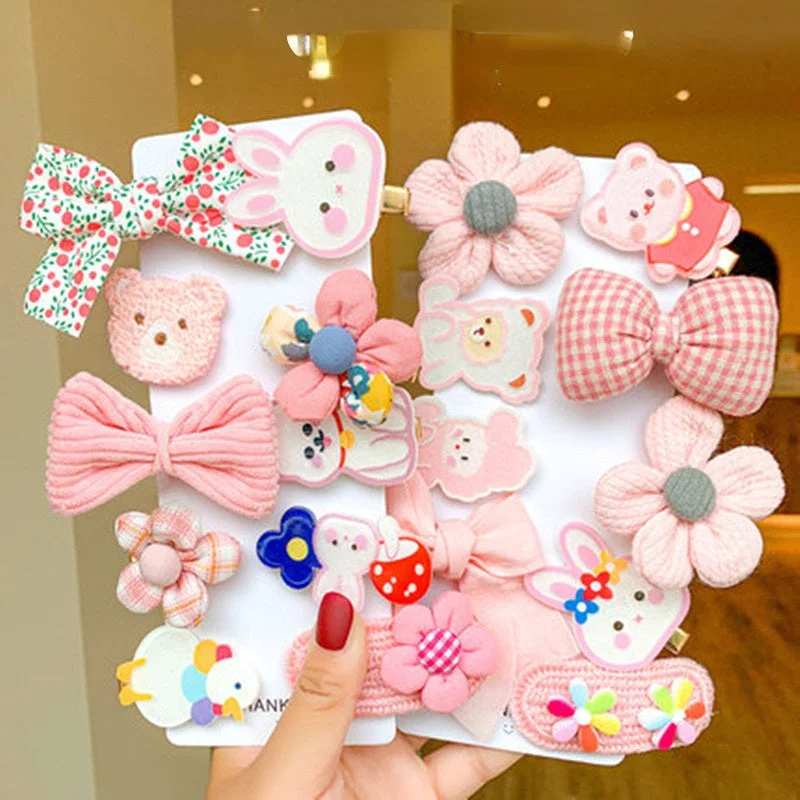 Wholesale Kids Cute Cartoon Bow Hair Clips