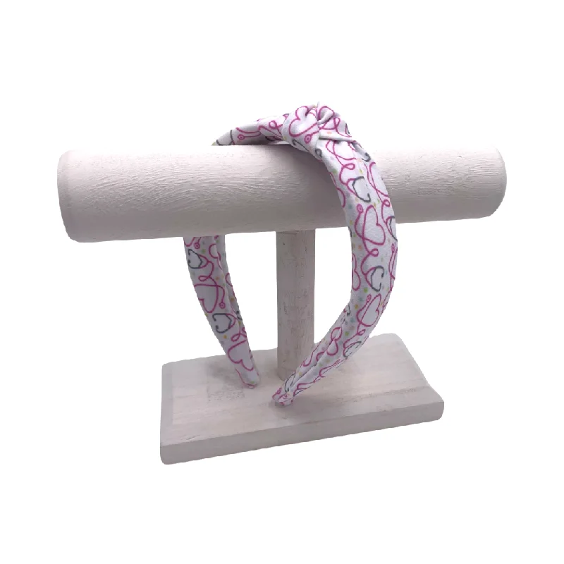 Pink Stethescope Hard Headband