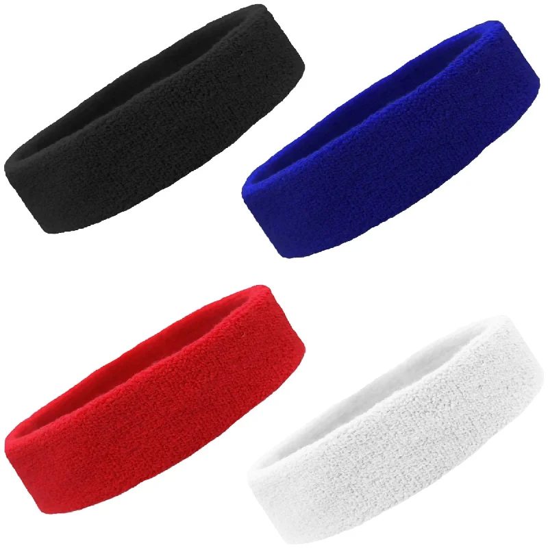 Basic Head Sweatbands - 4 Pack