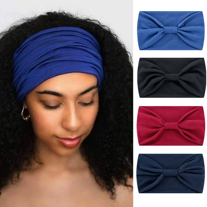 Wholesale Cloth Solid Stretch Sports Headband