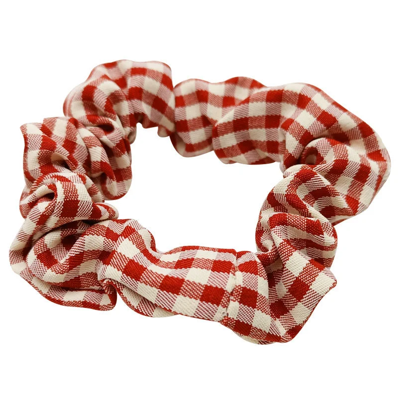 Wholesale Plaid Large Intestine Hair Ties