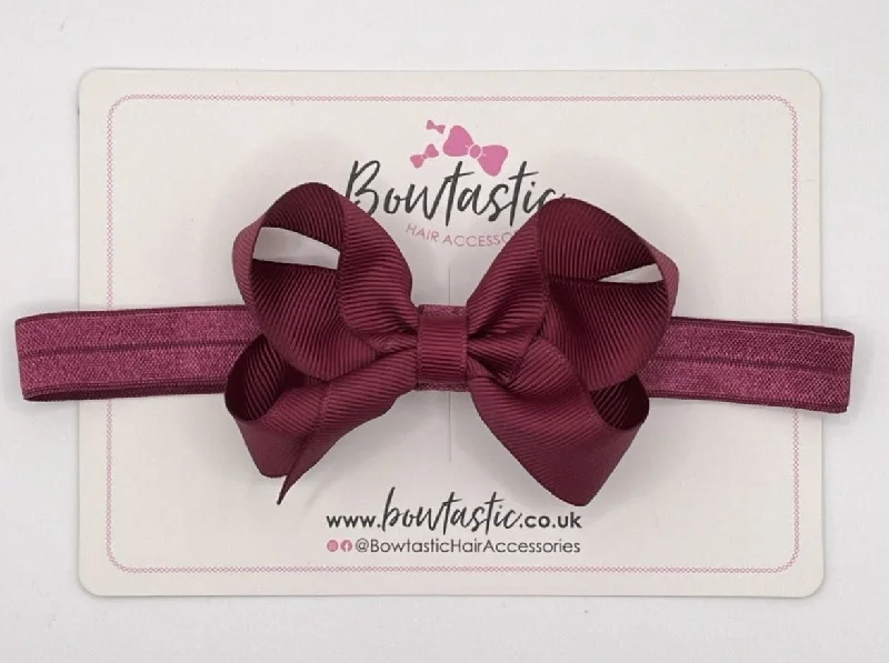 3.5 Inch Baby Headband - Wine