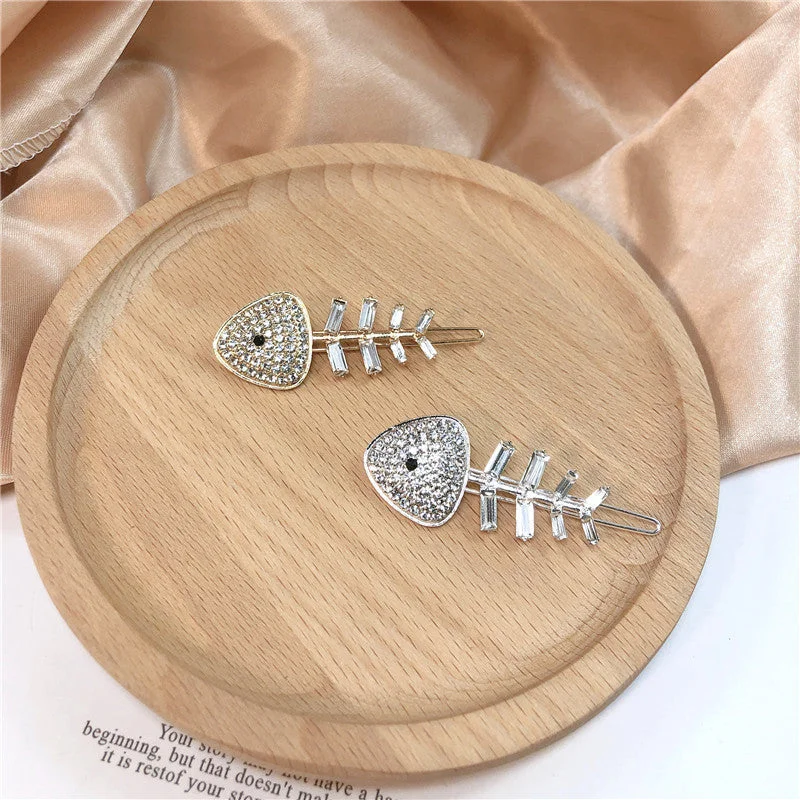 Wholesale Cute Fishbone Alloy Hair Clips