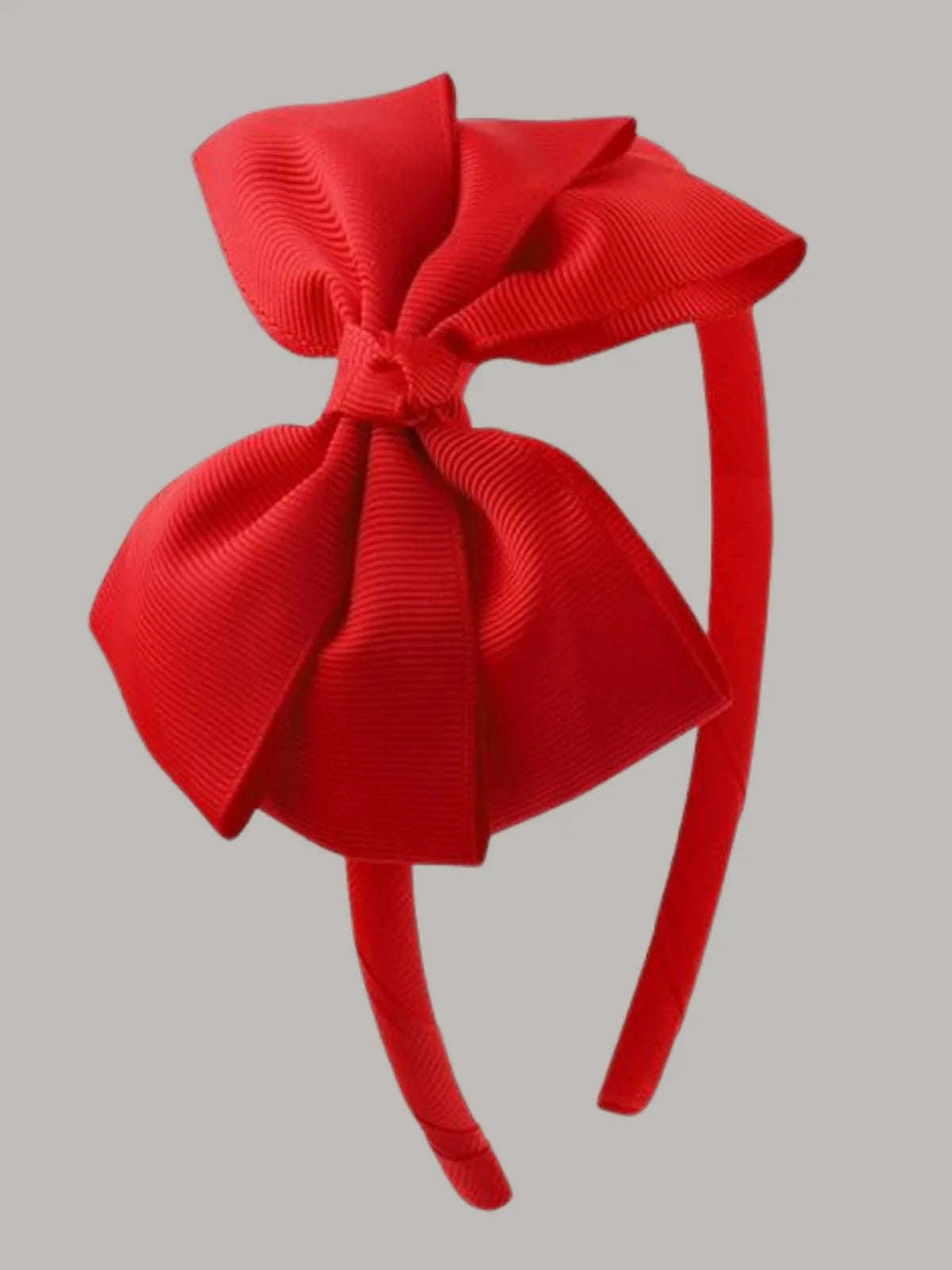 Girls Red Big Bow Headband