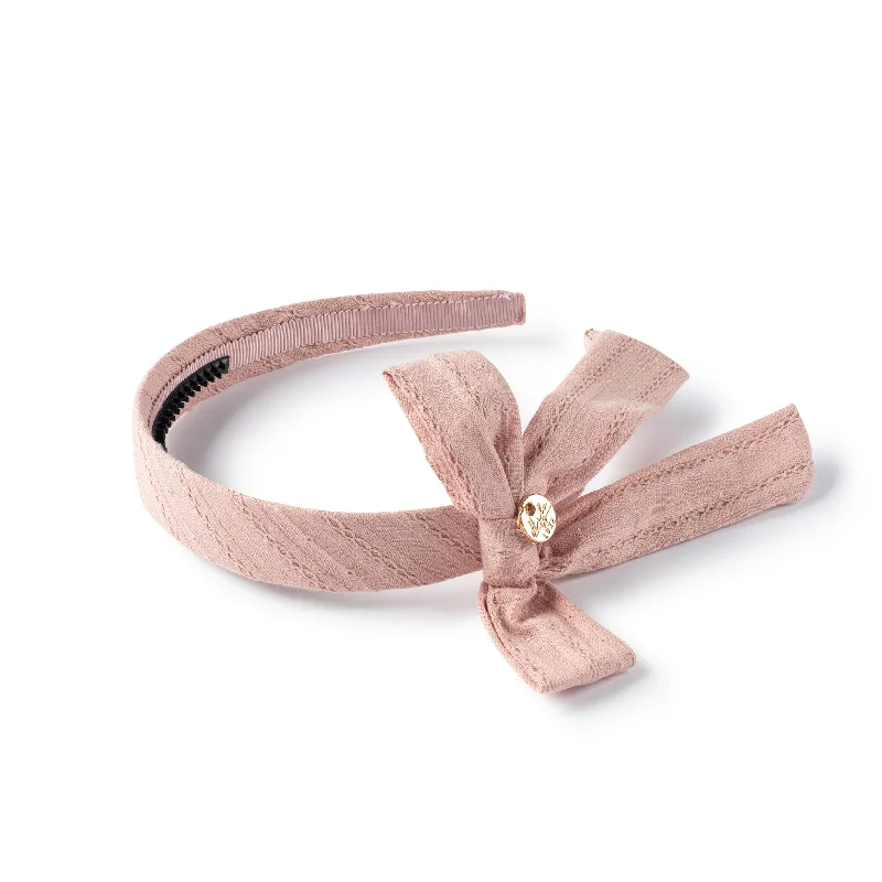 Halo Luxe Forever Eyelet Side Bow Headband - Mauve