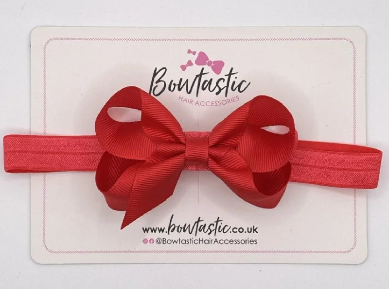 3.5 Inch Baby Headband - Hot Red