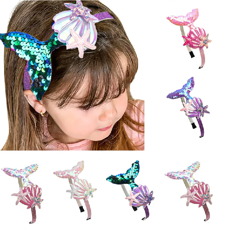 Wholesale Sequined Shell Mermaid Sweet Headband