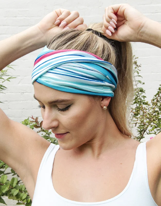 Santorini Stripe - Infinity Headwrap / Buff