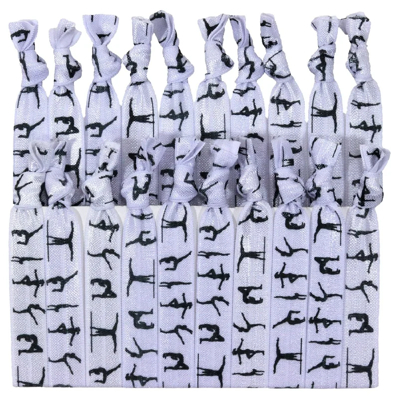 Gymnastics Ribbon Hair Ties - 20 Pack