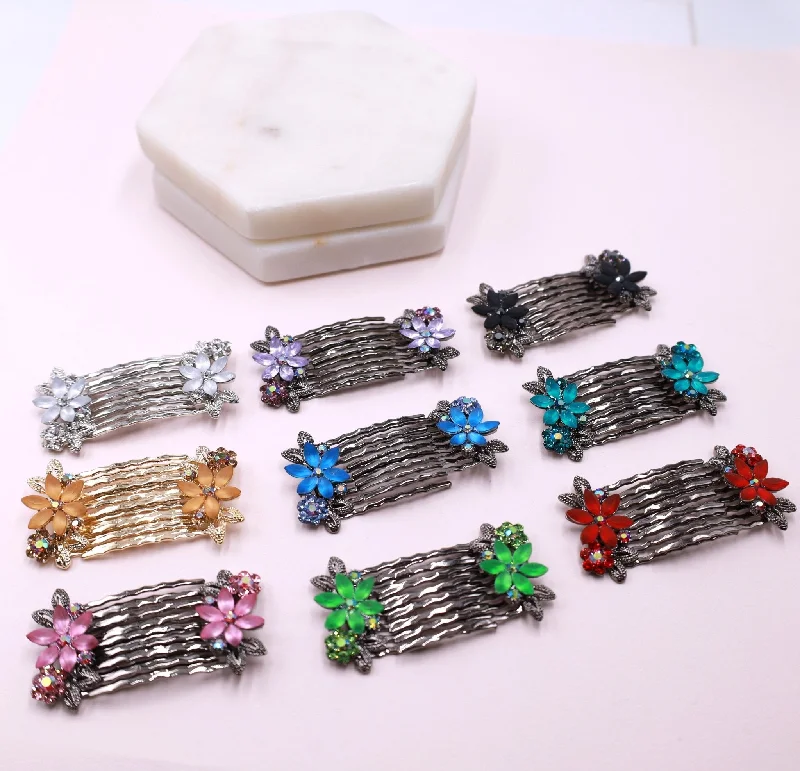 Flower Hair Comb Set