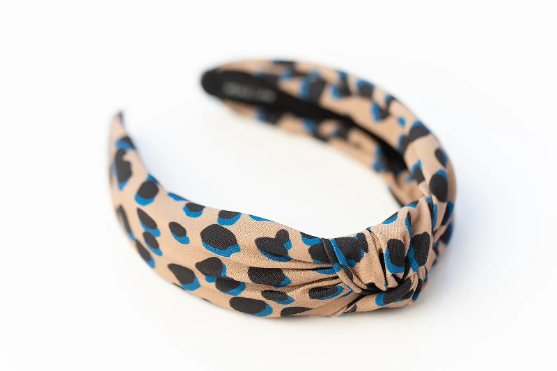 Tan Dot Knotted Headband