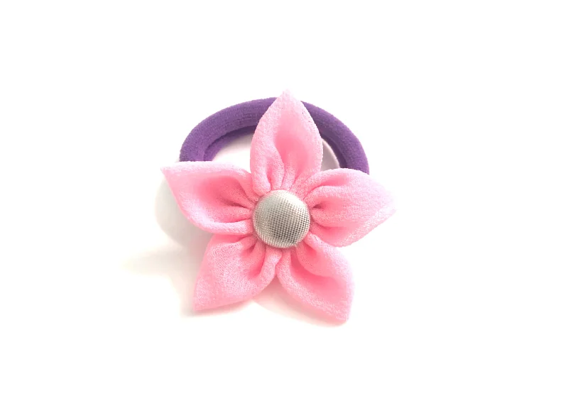 Flower Hair Tie - Light Pink