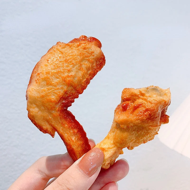 Wholesale Acrylic Imitation Food Play Funny Fried Chicken Leg Hairpin