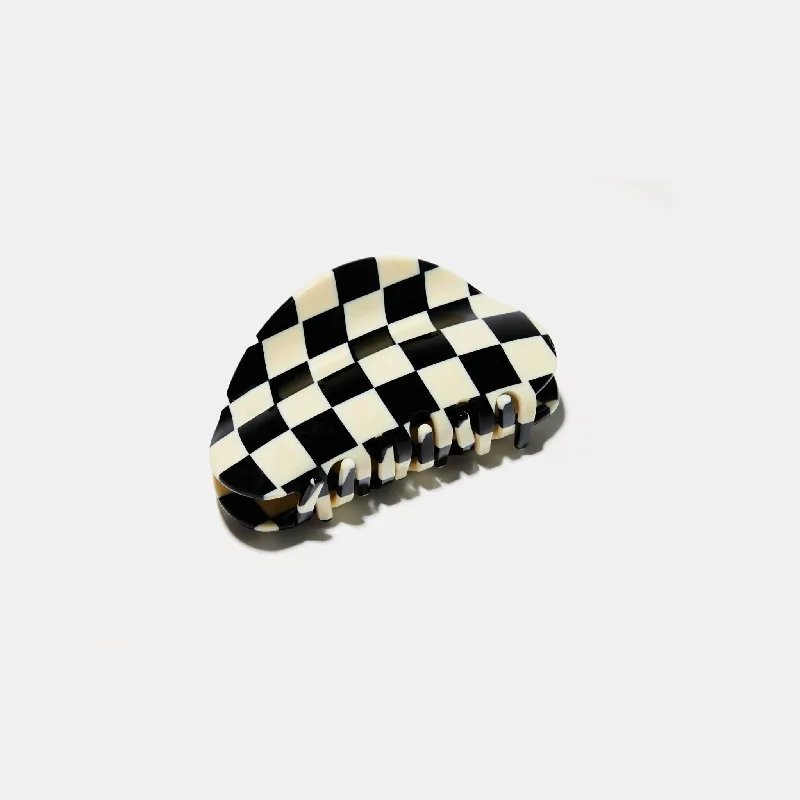 Checker Hair Claw - Black & White