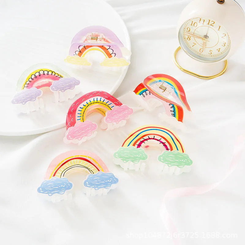 Wholesale Rainbow Acrylic Hair Clips