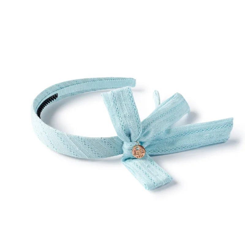 Halo Luxe Forever Eyelet Side Bow Headband - Powder Blue