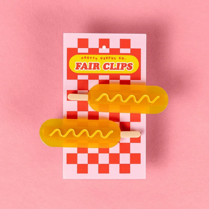 Corndog Hair Clip Set