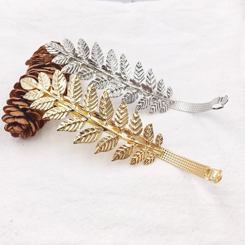 Wholesale Vintage Leaf Alloy Hair Clips