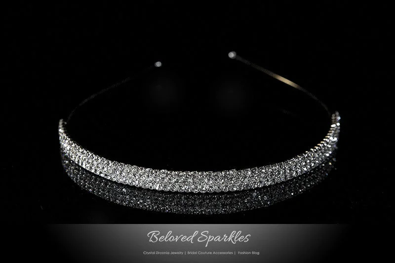 Celes Three Rows Rhinestone Headband | Rhinestone