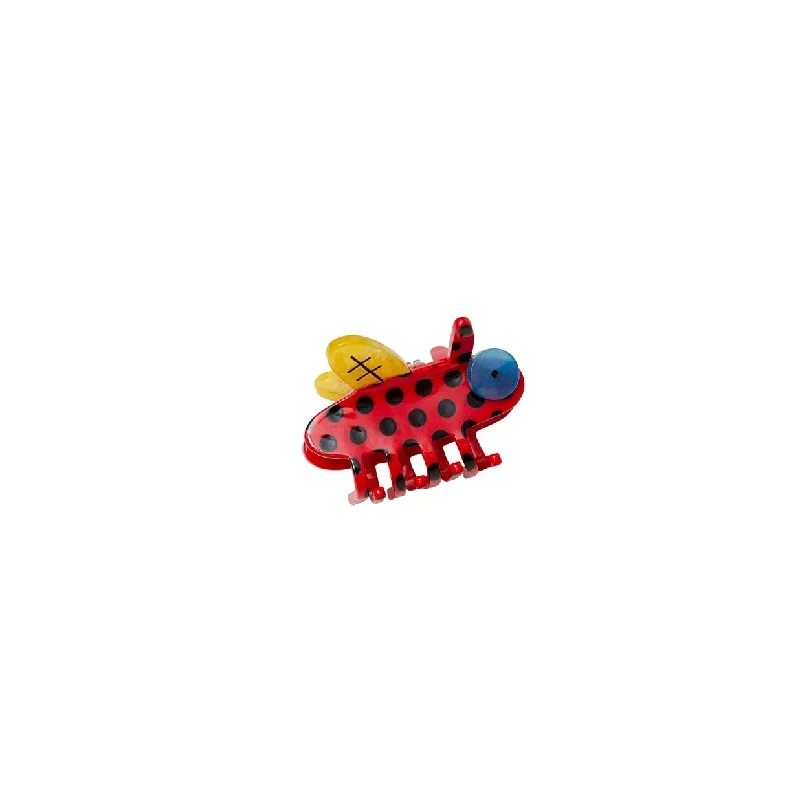 Love Bug Hair Claw - Red Polka