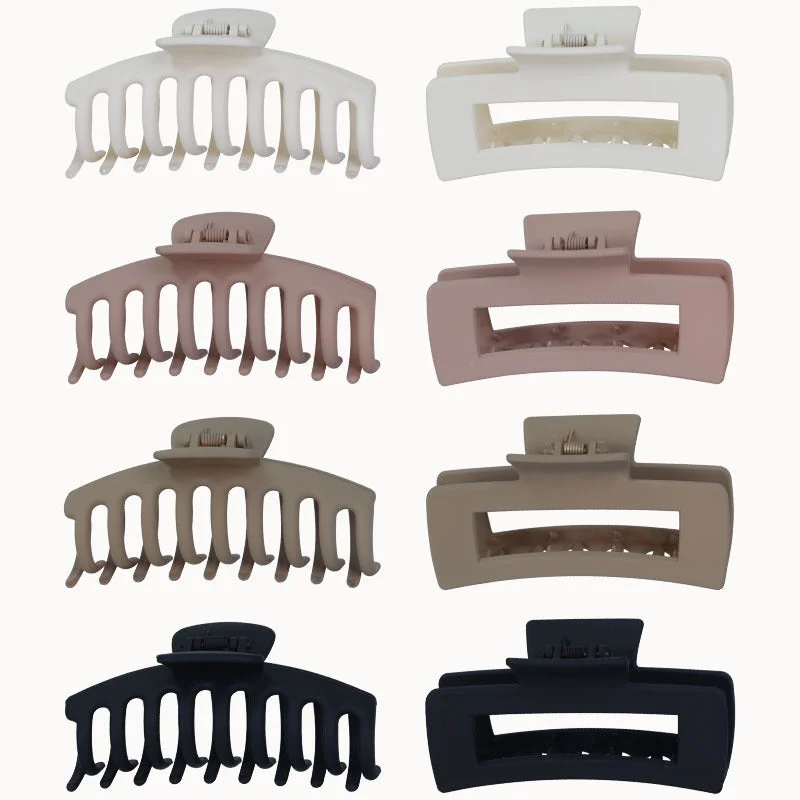 Wholesale Large Matte Plastic Hair Clips Set