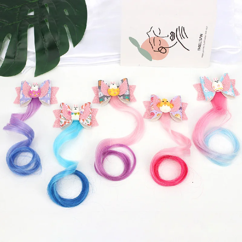 Wholesale Easter Eggs Cloth Hair Clips