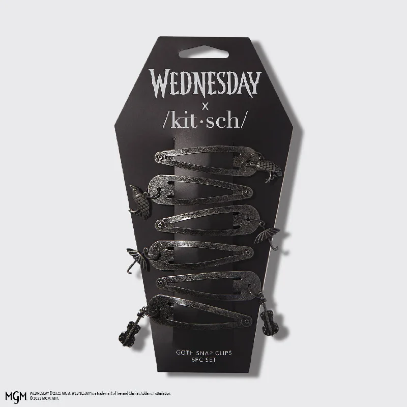 Wednesday x Kitsch Goth Snap Clips