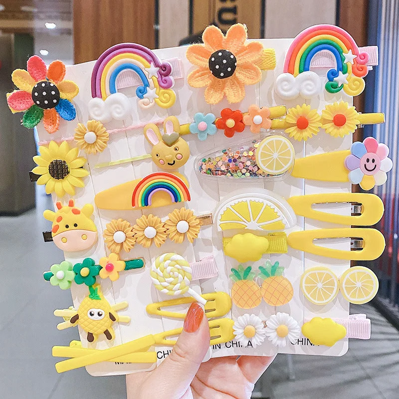 Wholesale Children's Cartoon Resin Hair Clips 20PCS