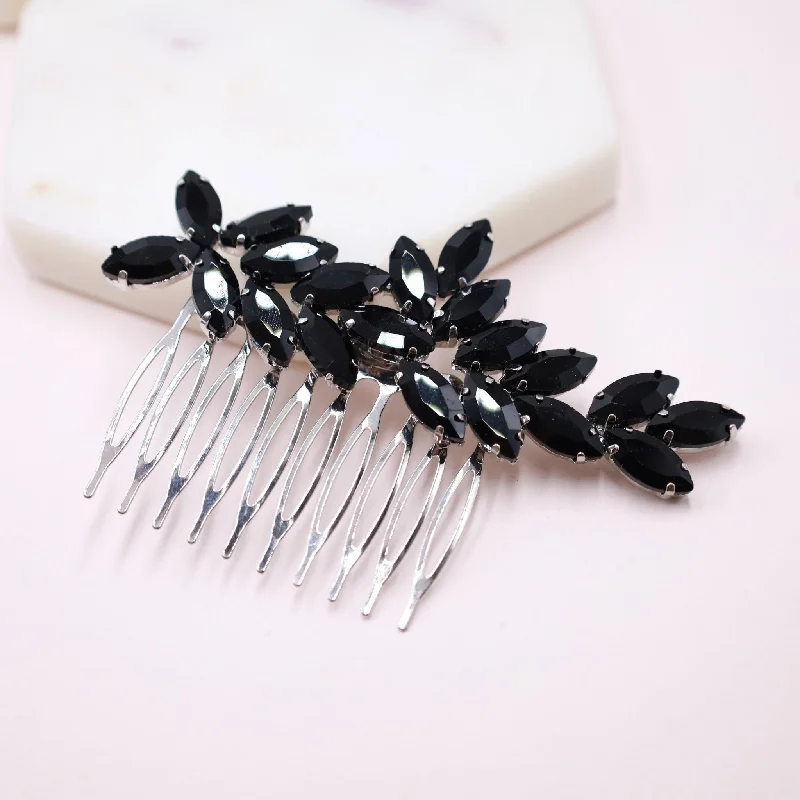 Black Decorative Flat Comb