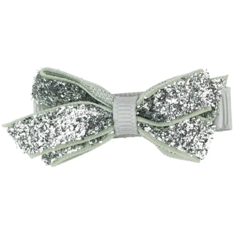 Bow's by Stær Classic Bow - Silver Glitter - 4.5 cm