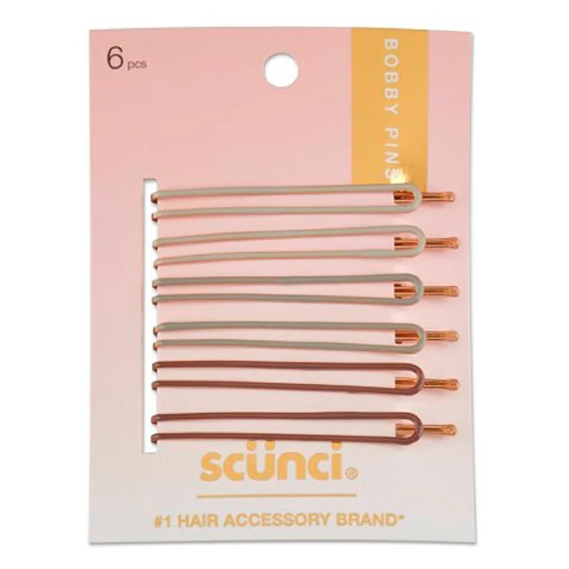 Scunci Enamel Bobby Pins Set 6ct